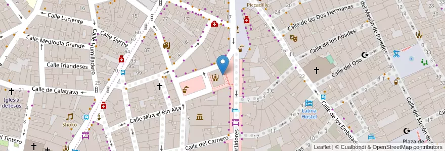 Mapa de ubicacion de Escuela Mayor de Danza en Espanha, Comunidade De Madrid, Comunidade De Madrid, Área Metropolitana De Madrid Y Corredor Del Henares, Madrid.