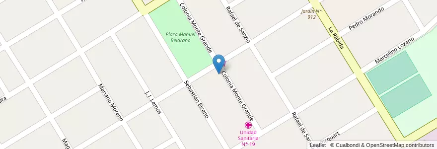 Mapa de ubicacion de Escuela Media N*16 en Argentine, Province De Buenos Aires, Partido De Esteban Echeverría, 9 De Abril.