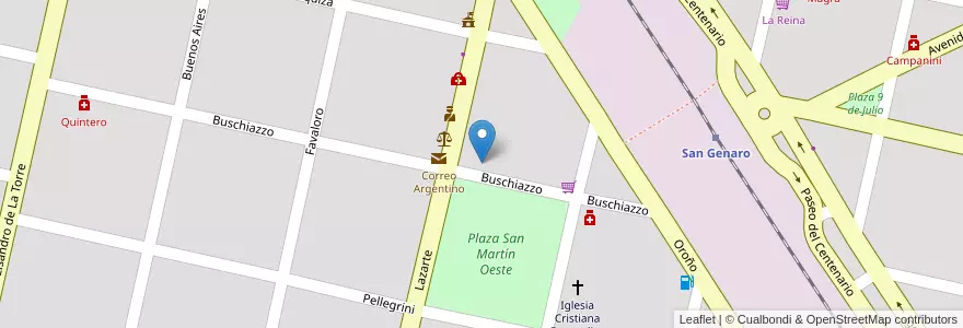 Mapa de ubicacion de Escuela Media Nº 437 en Arjantin, Santa Fe, Departamento San Jerónimo, Municipio De San Genaro, San Genaro.