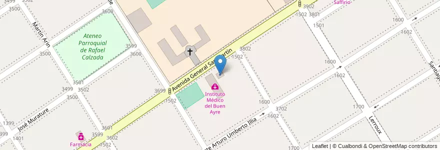 Mapa de ubicacion de Escuela Municipal de Artes y Oficios en Argentina, Provincia Di Buenos Aires, Partido De Almirante Brown, Rafael Calzada.