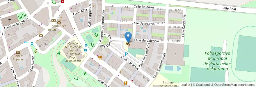 Mapa de ubicacion de Escuela Municipal de Música en 스페인, Comunidad De Madrid, Comunidad De Madrid, Cuenca Del Medio Jarama, Paracuellos De Jarama.