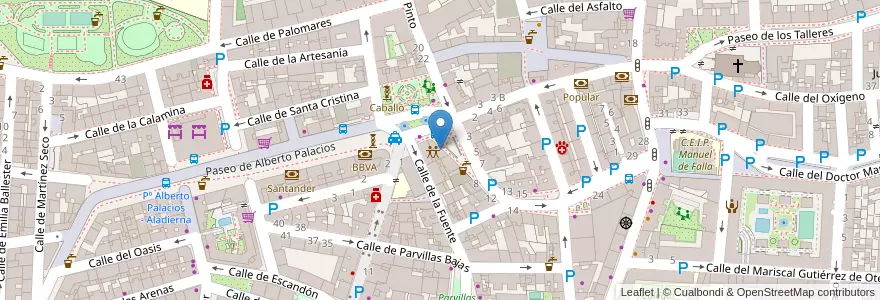 Mapa de ubicacion de Escuela Municipal de Música Ágata-Villaverde en Espanha, Comunidade De Madrid, Comunidade De Madrid, Área Metropolitana De Madrid Y Corredor Del Henares, Madrid.