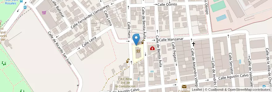 Mapa de ubicacion de Escuela municipal de música Federico Chueca en Espanha, Comunidade De Madrid, Comunidade De Madrid, Área Metropolitana De Madrid Y Corredor Del Henares, Madrid.