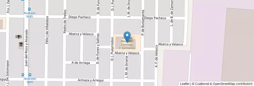 Mapa de ubicacion de Escuela Municipal Domingo F. Sarmiento en Аргентина, Кордова, Departamento Capital, Pedanía Capital, Córdoba, Municipio De Córdoba.