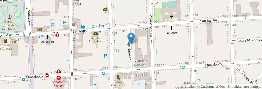 Mapa de ubicacion de Escuela Municipal N º 1 "El Principito" en アルゼンチン, カタマルカ州, Departamento Capital, Municipio De San Fernando Del Valle De Catamarca, San Fernando Del Valle De Catamarca.