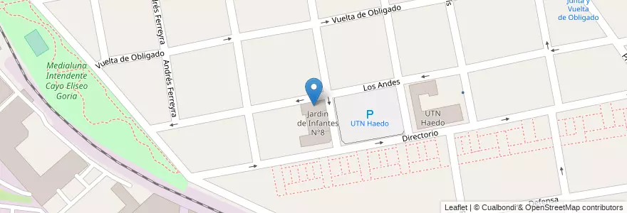 Mapa de ubicacion de Escuela Municipal para sordos e hipoacúsicos "Dr. Ramón Carrillo" en Argentina, Provincia Di Buenos Aires, Partido De Morón, Haedo.