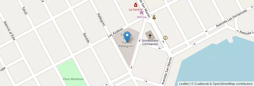 Mapa de ubicacion de Escuela N° 1 "Carlos Pellegrini" en آرژانتین, استان انتره ریوس, Departamento Federación, Distrito Gualeguaycito, Federación.