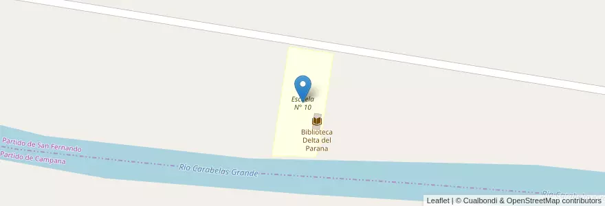 Mapa de ubicacion de Escuela N° 10 en Arjantin, Buenos Aires, Segunda Sección, Partido De San Fernando.