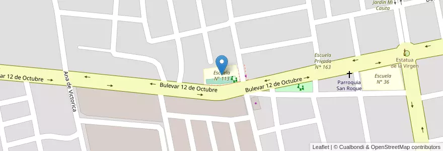Mapa de ubicacion de Escuela N° 113 en Argentina, Entre Ríos Province, Departamento Uruguay, Distrito Molino, Concepción Del Uruguay.