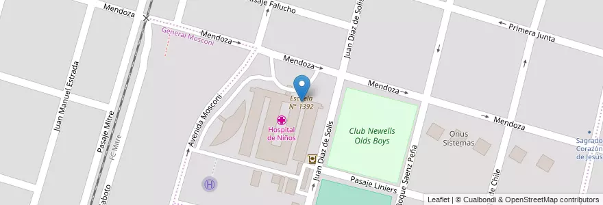Mapa de ubicacion de Escuela N° 1392 en Arjantin, Santa Fe, Departamento La Capital, Santa Fe Capital, Santa Fe.