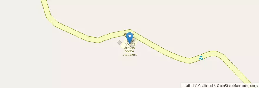 Mapa de ubicacion de Escuela N° 166 - Elvira López de Martínez Zavalia - Las Lajitas en Аргентина, Тукуман, Departamento Burruyacú, Municipio De Villa Padre Monti.