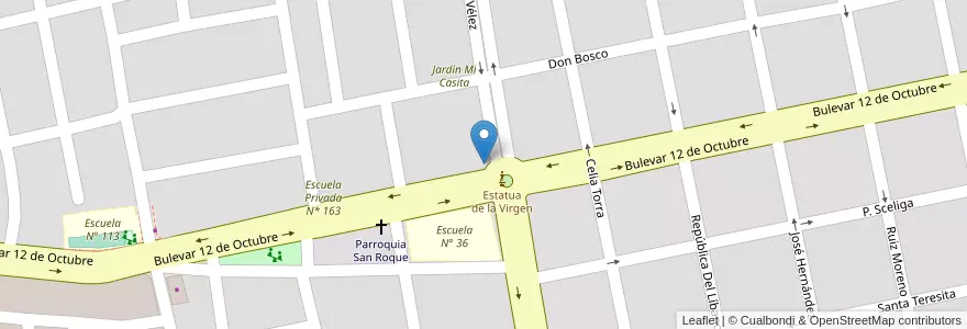 Mapa de ubicacion de Escuela N* 224 en الأرجنتين, إنتري ريوس, Departamento Uruguay, Distrito Molino, Concepción Del Uruguay.