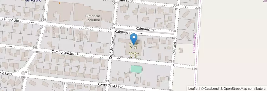 Mapa de ubicacion de Escuela N° 23 en Arjantin, Şili, Santa Cruz, Comisión De Fomento De Cañadón Seco, Deseado, Cañadón Seco.