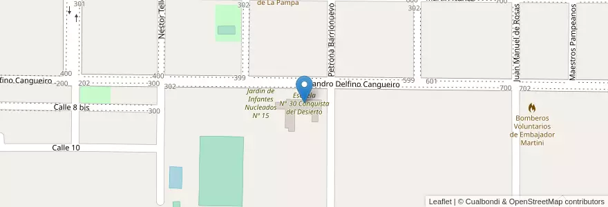 Mapa de ubicacion de Escuela N° 30 Conquista del Desierto en アルゼンチン, ラ・パンパ州, Departamento Realicó, Municipio De Embajador Martini.
