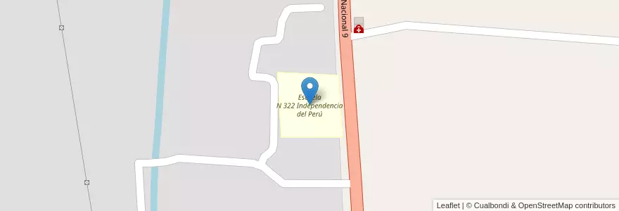 Mapa de ubicacion de Escuela N 322 Independencia del Perú en Argentinien, Jujuy, Departamento San Antonio, Municipio De San Antonio.