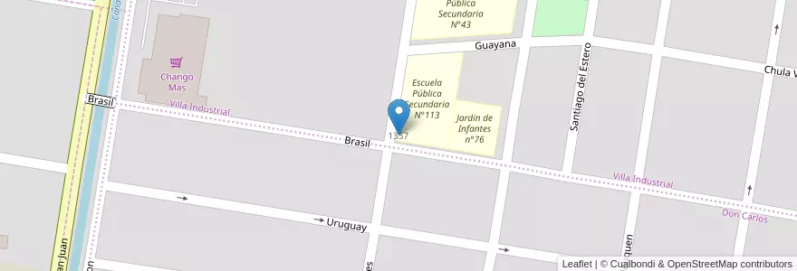 Mapa de ubicacion de Escuela N° 344;Escuela primaria N° 344 en Argentine, Province De Río Negro, General Roca, Departamento General Roca, General Roca.