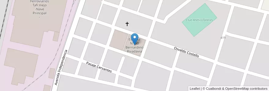 Mapa de ubicacion de Escuela N° 40 Bernardino Rivadavia en Arjantin, Tucumán, Departamento Tafí Viejo, Tafí Viejo.