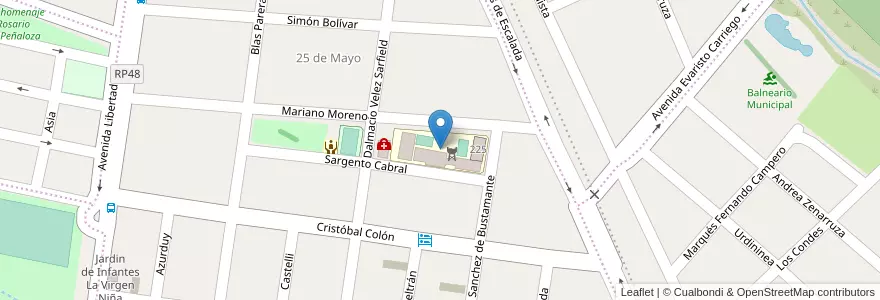 Mapa de ubicacion de Escuela N 459 Obispo Marcelino Palentini en Arjantin, Jujuy, Departamento Palpalá, Municipio De Palpalá.