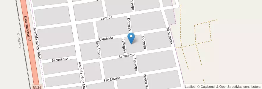Mapa de ubicacion de Escuela N° 466 "Nuestra Señora de Fátima" en Arjantin, Jujuy, Departamento Ledesma, Municipio De Fraile Pintado, Fraile Pintado.