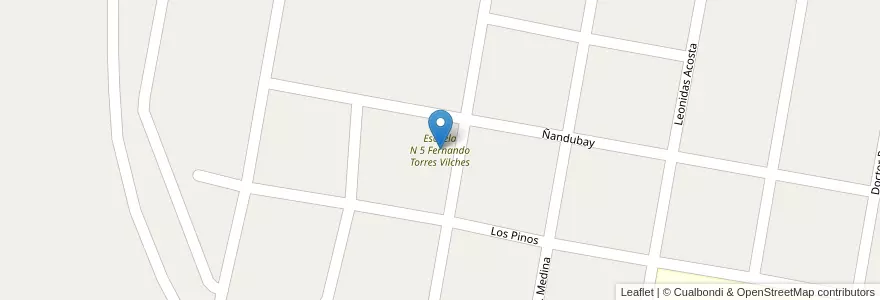 Mapa de ubicacion de Escuela N 5 Fernando Torres Vilches en Argentine, Province D'Entre Ríos, Departamento La Paz, Distrito Estacas, La Paz.