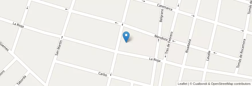 Mapa de ubicacion de Escuela N° 53 " Yapeyú" en アルゼンチン, エントレ・リオス州, Departamento Nogoyá, Nogoyá, Distrito Montoya.