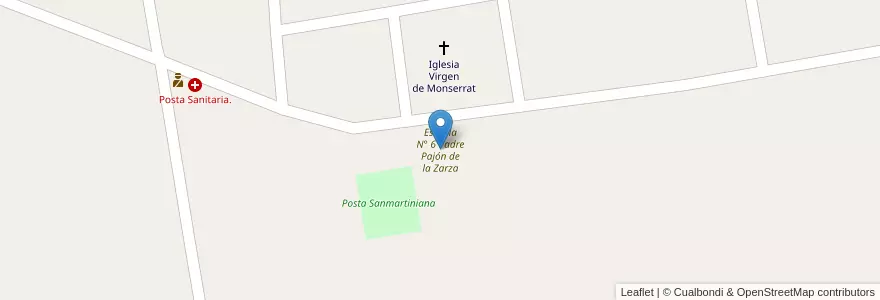 Mapa de ubicacion de Escuela N° 6 Padre Pajón de la Zarza en 아르헨티나, Santiago Del Estero, Silípica.