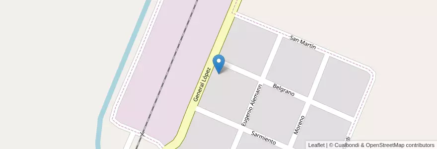Mapa de ubicacion de Escuela N° 6242 San Francisco Solano en アルゼンチン, サンタフェ州, Departamento San Jerónimo, Municipio De San Eugenio, San Eugenio.