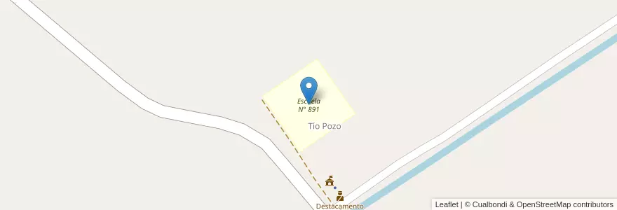 Mapa de ubicacion de Escuela N° 891 en Arjantin, Santiago Del Estero, Departamento Loreto.