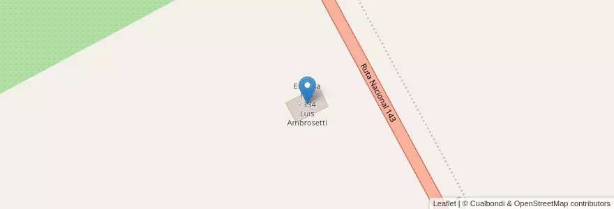 Mapa de ubicacion de Escuela N°1 - 334 Luis Ambrosetti en アルゼンチン, メンドーサ州, Departamento San Rafael, Distrito Real Del Padre.