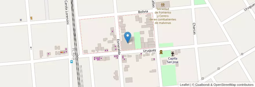 Mapa de ubicacion de Escuela N°12 Mariano Moreno en Argentinië, Buenos Aires, Partido De San Vicente.