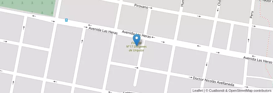 Mapa de ubicacion de Escuela N°17 Diogenes de Urquiza en Argentina, Provincia Di Entre Ríos, Departamento Concordia, Distrito Suburbios, Concordia, Concordia.