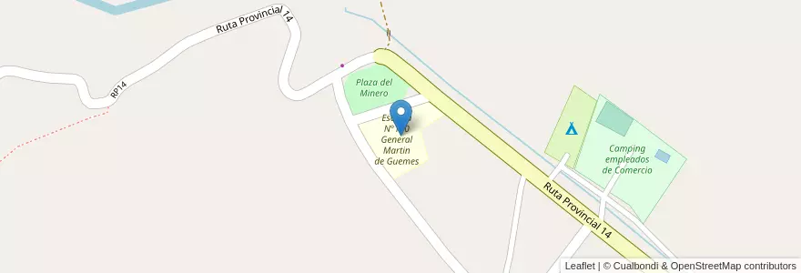 Mapa de ubicacion de Escuela N°170 General Martin de Guemes en Аргентина, Ла-Риоха, Departamento Chilecito.
