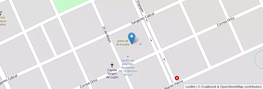 Mapa de ubicacion de Escuela n°195 "República de Italia en Arjantin, La Pampa, Departamento Conhelo, Municipio De Eduardo Castex, Eduardo Castex.