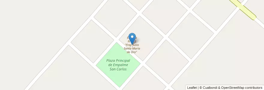 Mapa de ubicacion de Escuela N°312 "Fray Justo Santa María de Oro" en Argentina, Santa Fe, Departamento Las Colonias, Municipio De Empalme San Carlos, Empalme San Carlos.