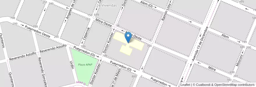 Mapa de ubicacion de Escuela N°35 "Félix Gregorio Frias" en Arjantin, Şili, Santa Cruz, Pico Truncado, Deseado, Zona Oeste, Pico Truncado.