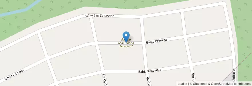 Mapa de ubicacion de Escuela N°41 "Mario Benedetti" en アルゼンチン, Departamento Ushuaia, チリ, ティエラ・デル・フエゴ州, Ushuaia.