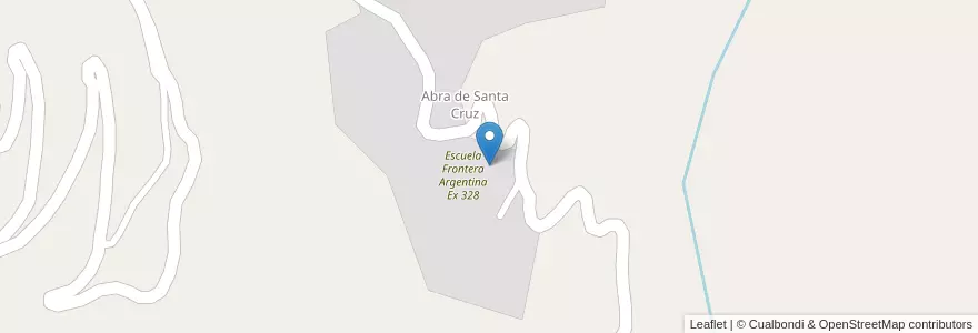 Mapa de ubicacion de Escuela N°4206 "Abra de Santa Cruz" en Arjantin, Salta, Santa Victoria, Santa Victoria Oeste.