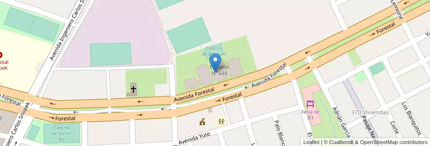 Mapa de ubicacion de Escuela N°444 en 阿根廷, Jujuy, Departamento Doctor Manuel Belgrano, Municipio De San Salvador De Jujuy, Alto Comedero.