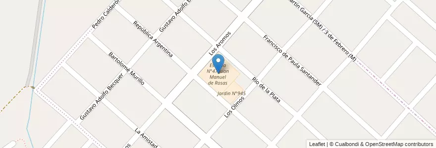 Mapa de ubicacion de Escuela N°47 Juan Manuel de Rosas en Argentina, Buenos Aires, Partido De Moreno, Trujui.