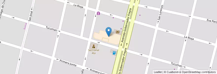 Mapa de ubicacion de Escuela N°5 "Dr Vicente López y Planes" en الأرجنتين, سانتا في, إدارة العاصمة, سانتا في العاصمة, سانتا في.