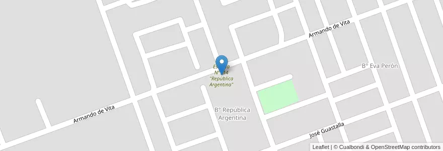Mapa de ubicacion de Escuela N°514 "República Argentina" en アルゼンチン, フォルモサ州, Departamento Formosa, Municipio De Formosa, Formosa.
