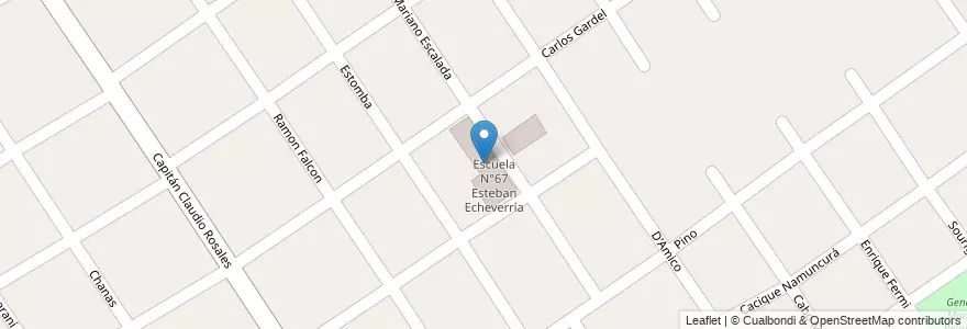 Mapa de ubicacion de Escuela N°67 Esteban Echeverría en Argentinië, Buenos Aires, Partido De Morón, El Palomar.
