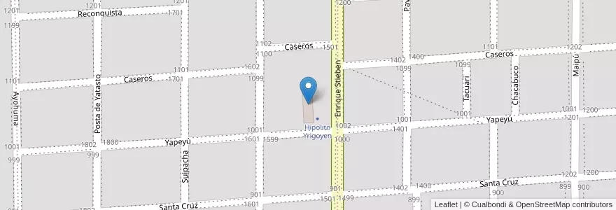 Mapa de ubicacion de Escuela n°92 Hipolito Yrigoyen en Arjantin, La Pampa, Municipio De Santa Rosa, Departamento Capital, Santa Rosa.