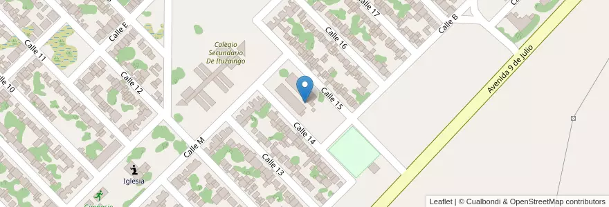 Mapa de ubicacion de Escuela n°966 "Ituzaingó" en アルゼンチン, コリエンテス州, Departamento Ituzaingó, Municipio De Ituzaingó.