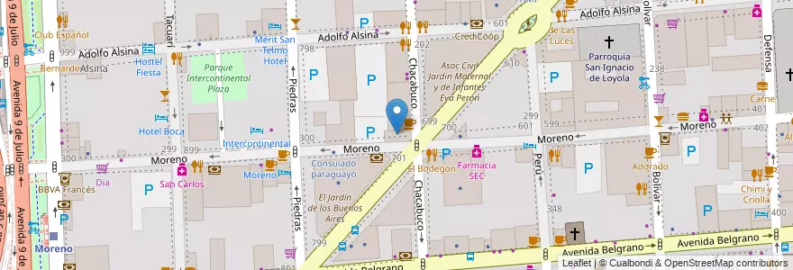 Mapa de ubicacion de Escuela Nacional de Museología, Montserrat en 아르헨티나, Ciudad Autónoma De Buenos Aires, Comuna 1, 부에노스아이레스.