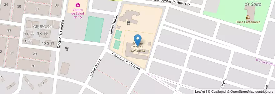 Mapa de ubicacion de Escuela Nicolás Avellaneda en Arjantin, Salta, Capital, Municipio De Salta, Salta.