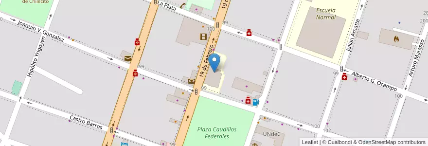 Mapa de ubicacion de Escuela Nicolás Dávila N° 259 en Argentine, La Rioja, Departamento Chilecito, Chilecito.