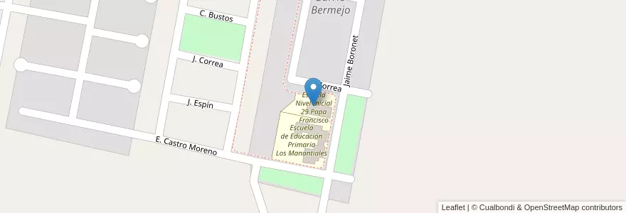 Mapa de ubicacion de Escuela Nivel Inicial 29 Papa Francisco en Argentina, San Juan, Cile, Caucete.
