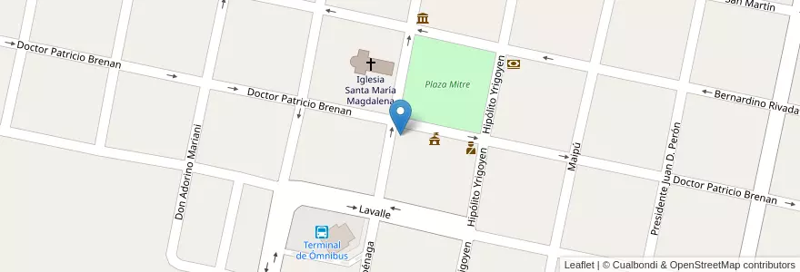 Mapa de ubicacion de Escuela No. 1 en Arjantin, Buenos Aires, Partido De Magdalena.