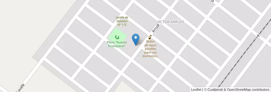 Mapa de ubicacion de Escuela Nº 1005 "Dora Tocheff" en 阿根廷, Chaco, Departamento Chacabuco, Municipio De Charata, Charata.